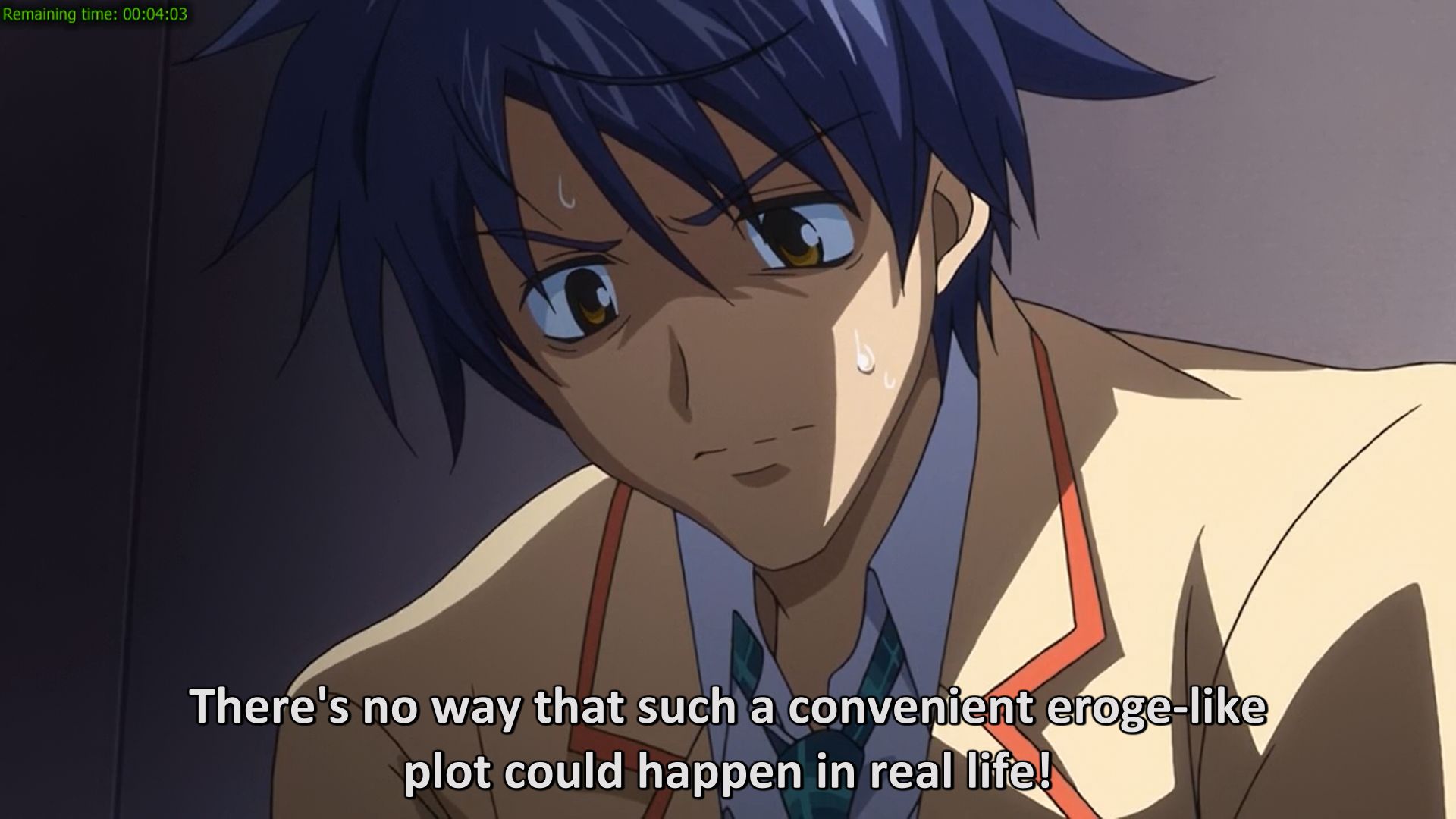 What he said is completely on the mark, but what he forgets is that he is in an anime series, not in real-life.